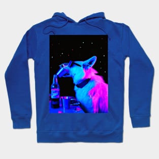 Police Party Dog Synthwave Retro Hoodie